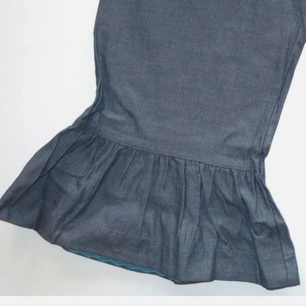 NEW Matilda Jane girls 6 pants big ruffles herringbone denim jean You & ME